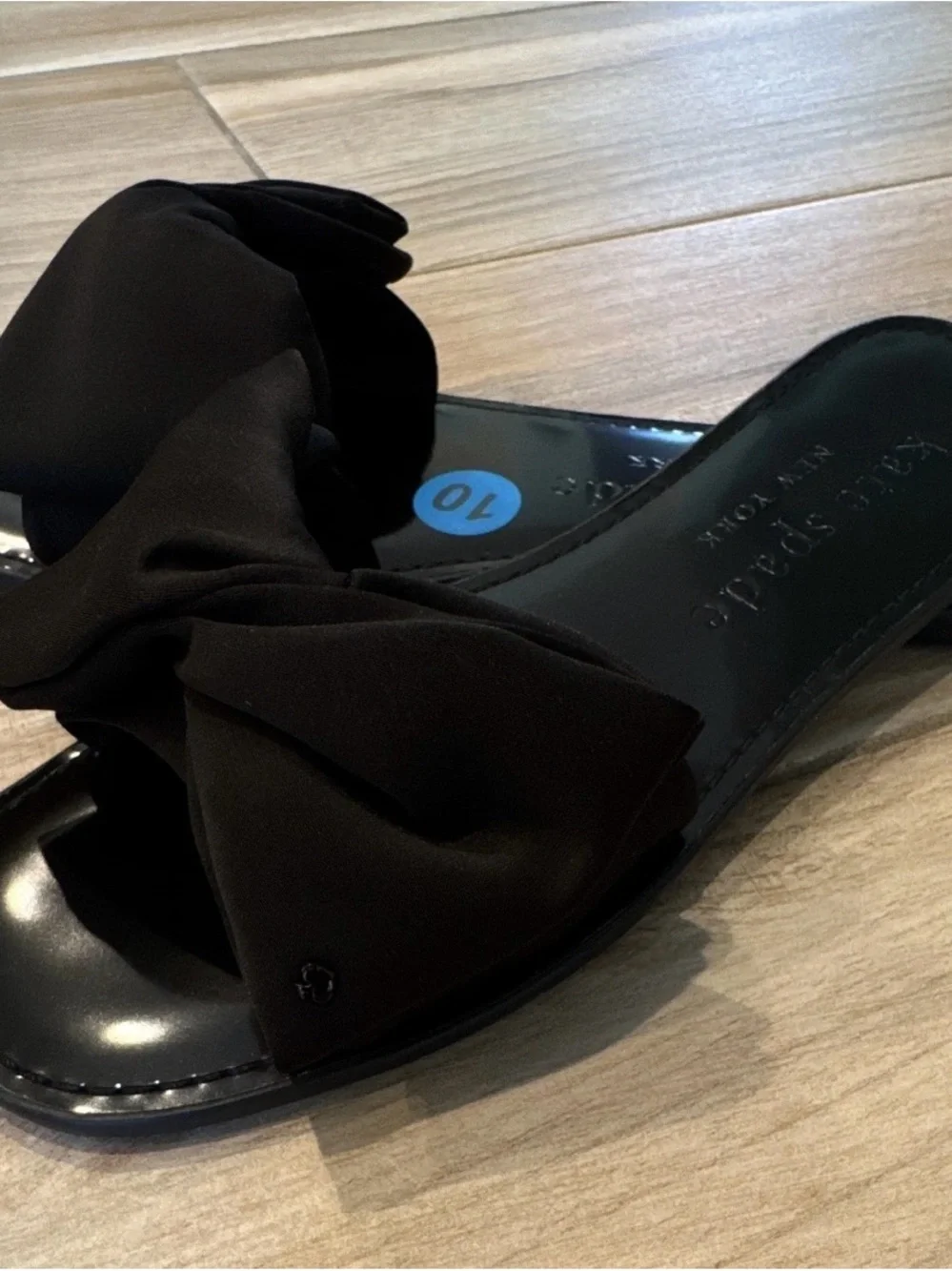 Kate Spade Black Knot Slide Sandals